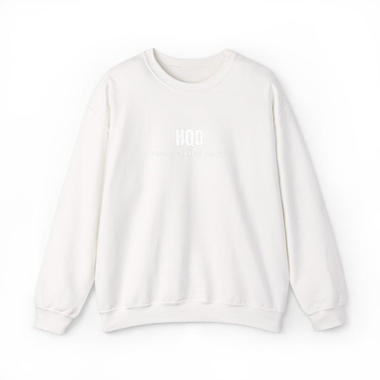 Minimal 'K9' Crewneck Sweatshirt — White Dog Lover Pullover