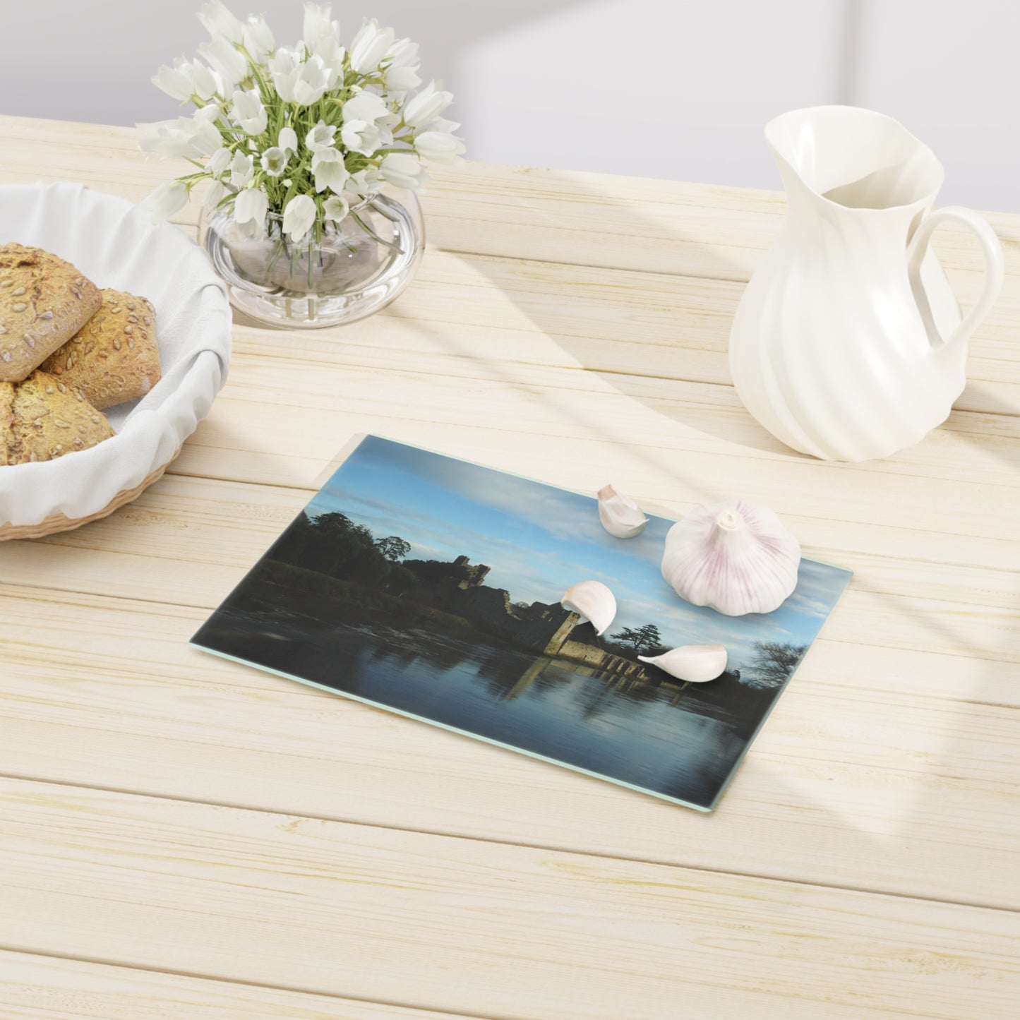 Irish River and Castle: Cutting Board