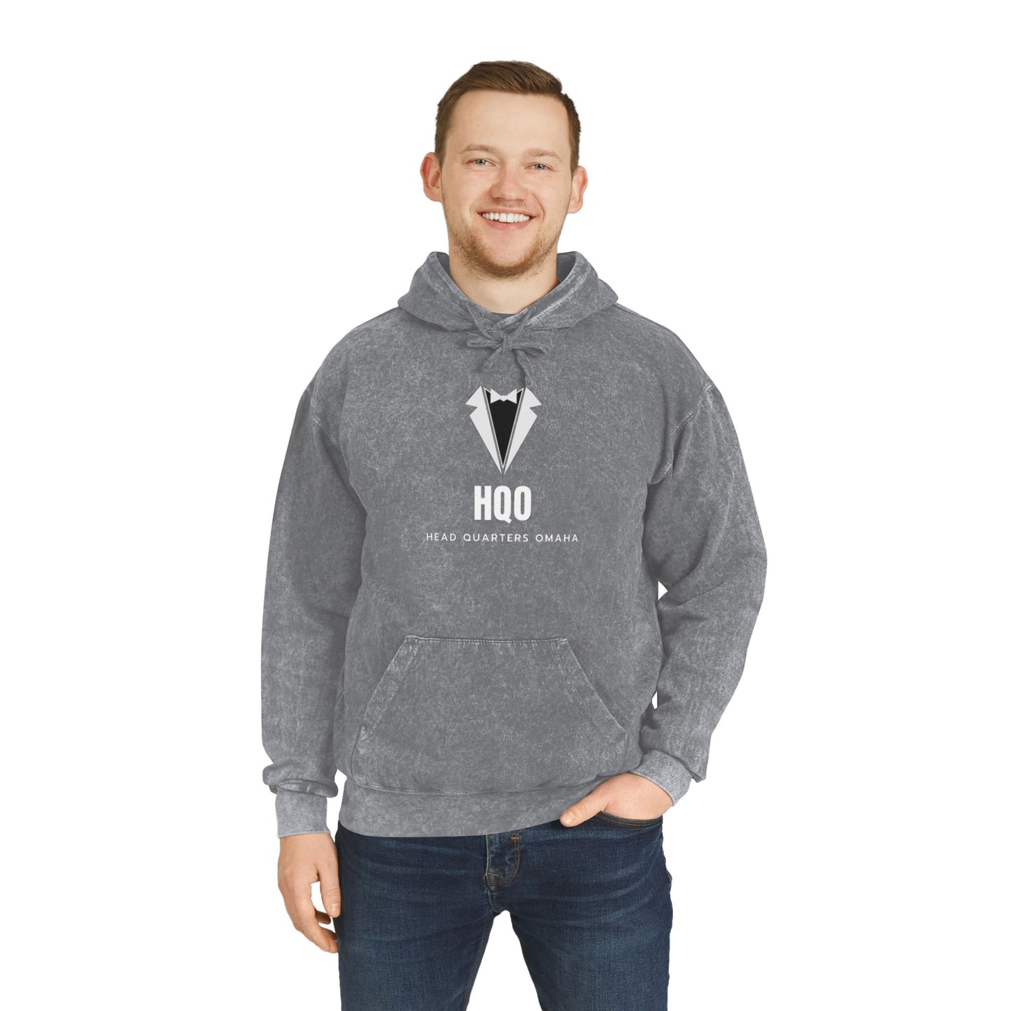 HQO Logo Unisex Mineral Wash Hoodie