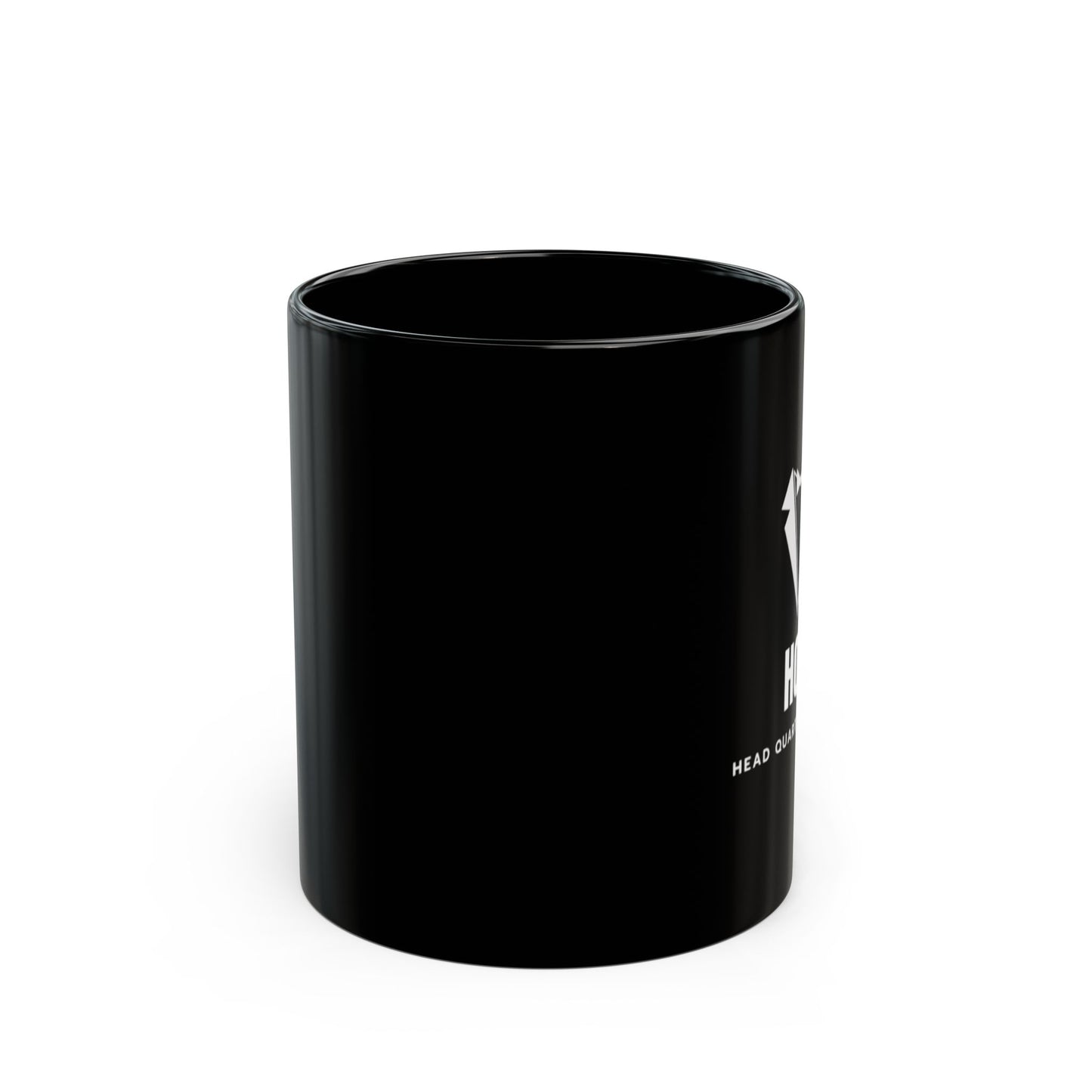 HQO Black Ceramic Mug — Head Quarters Omaha Logo Coffee Cup (11oz & 15oz)