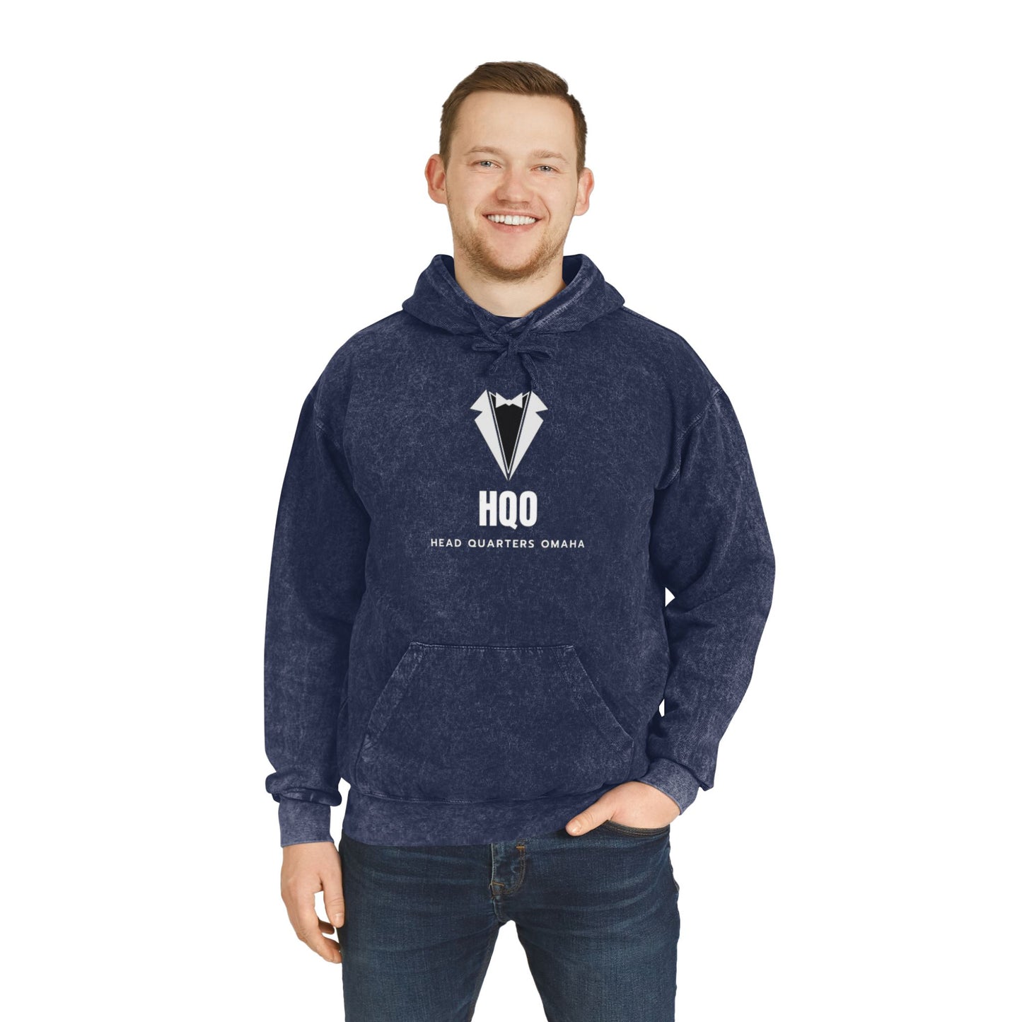 HQO Logo Unisex Mineral Wash Hoodie