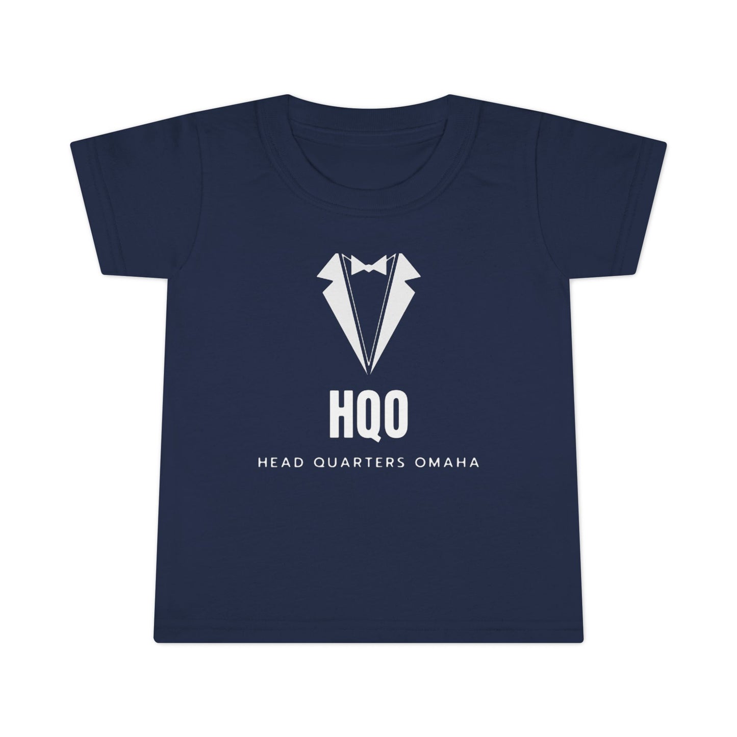 Toddler T‑Shirt — HQO Tuxedo Logo Baby Tee (Headquarters Omaha)