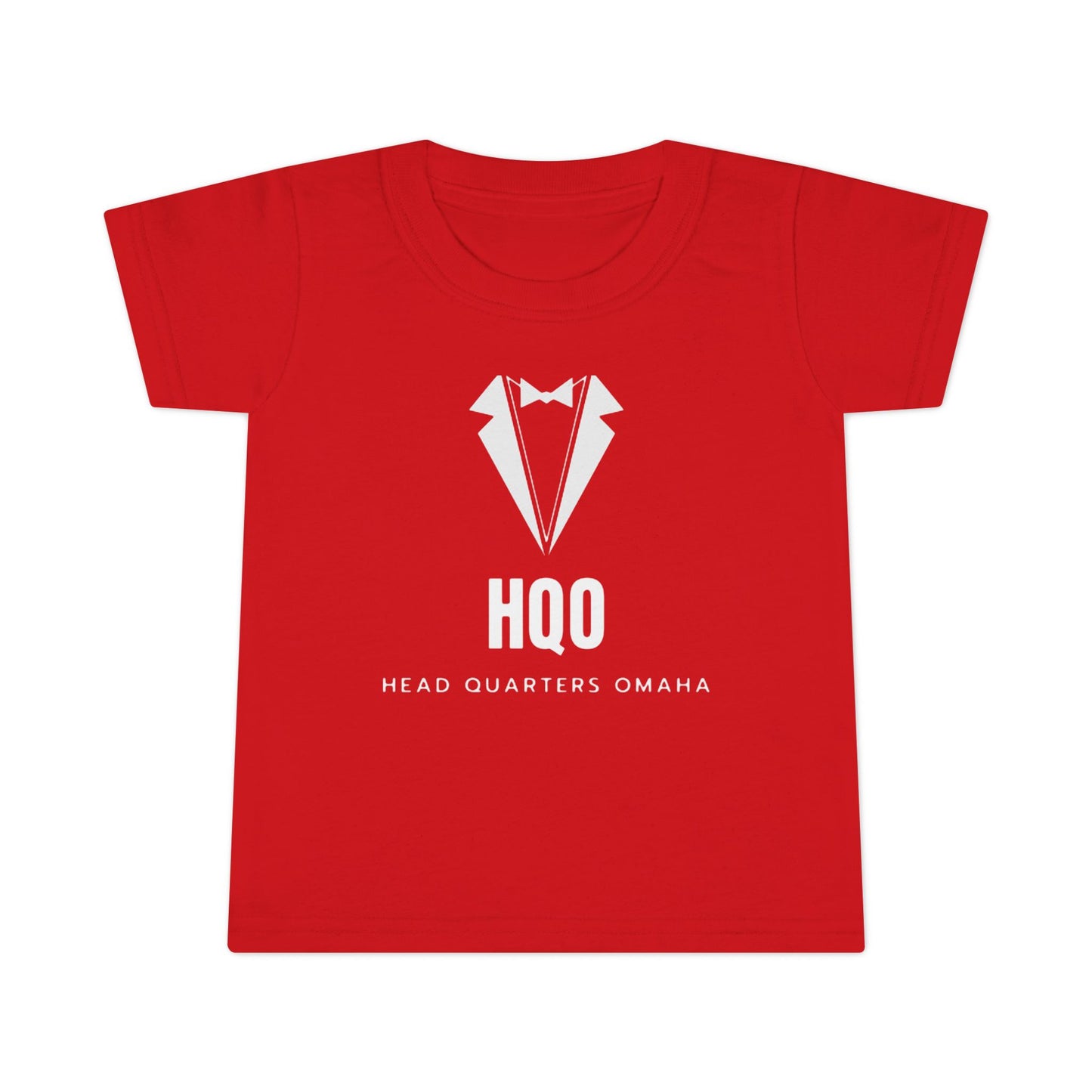 Toddler T‑Shirt — HQO Tuxedo Logo Baby Tee (Headquarters Omaha)