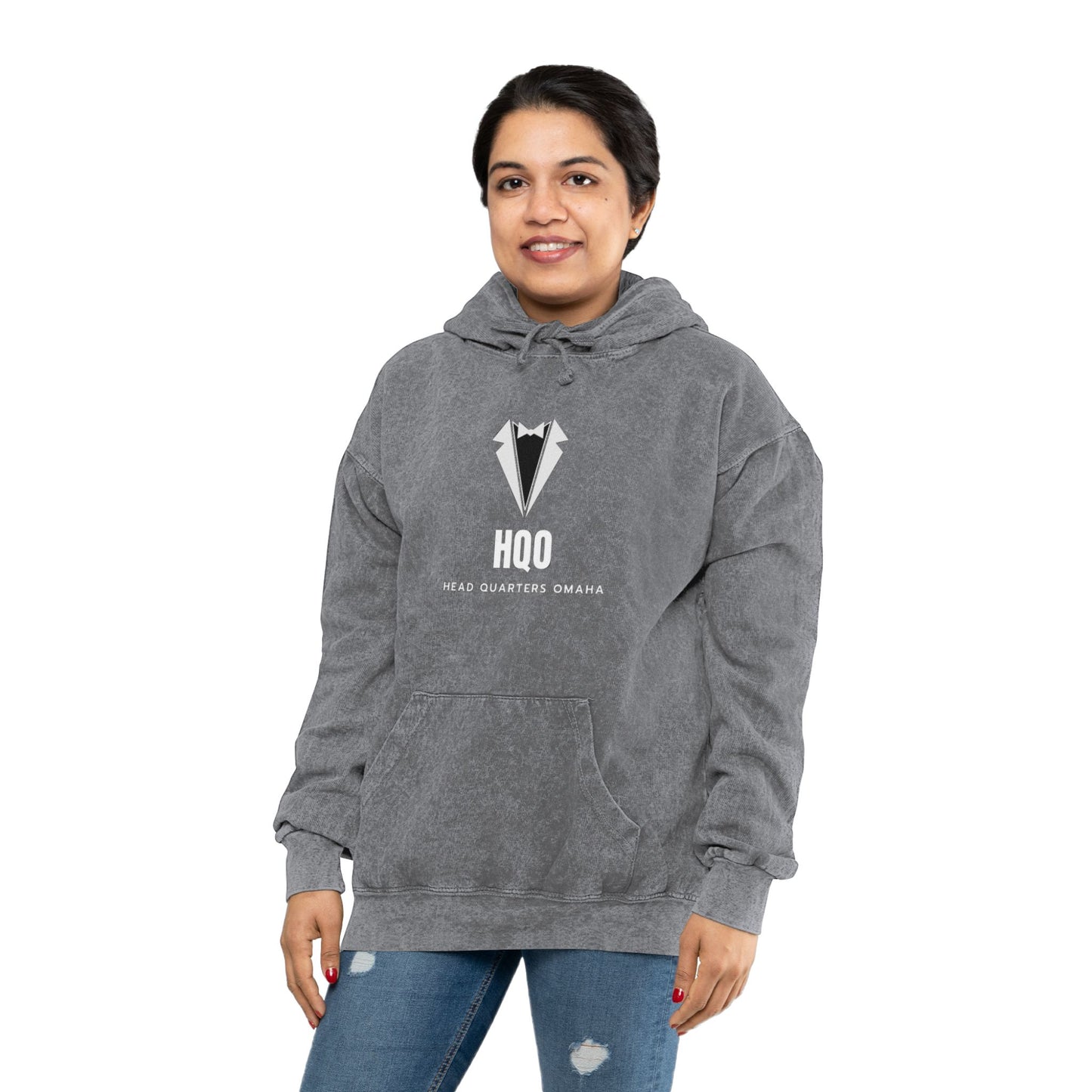 HQO Logo Unisex Mineral Wash Hoodie