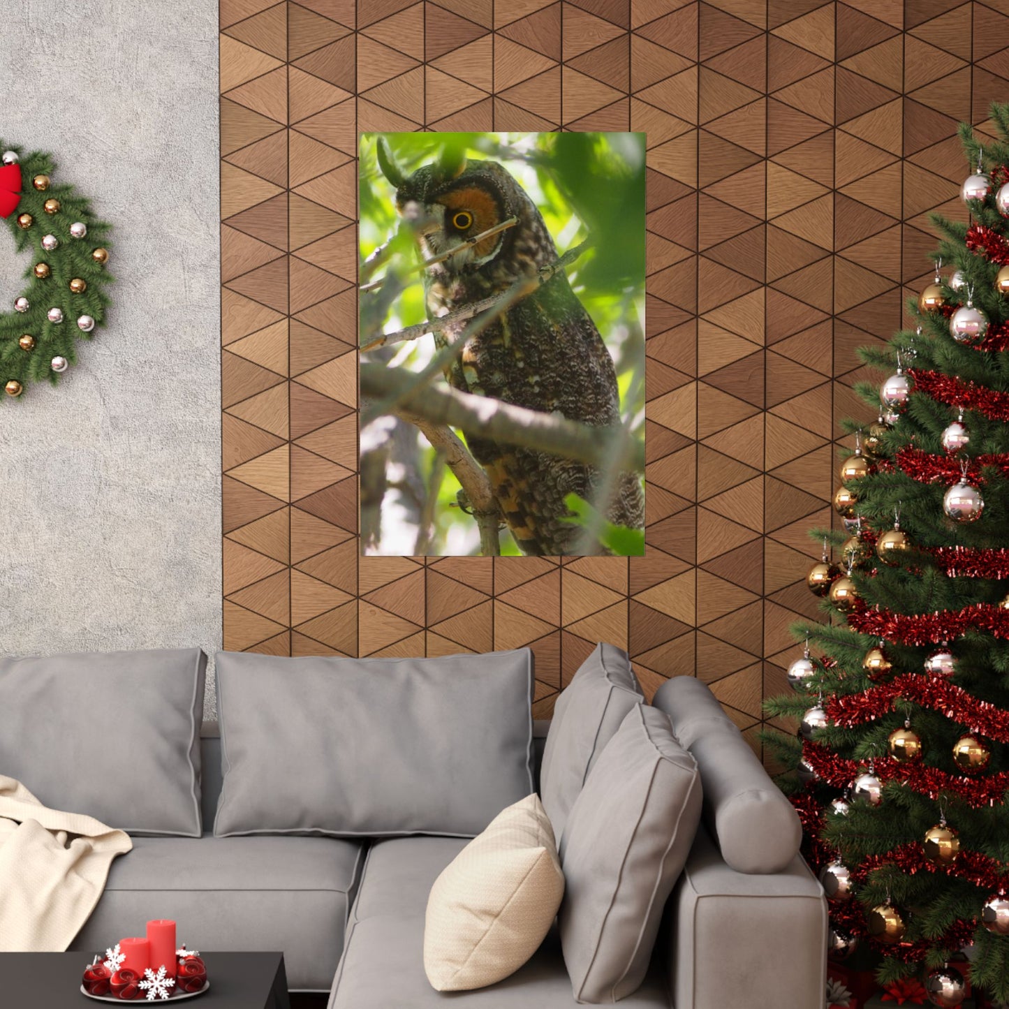 Vertical Poster - Young Great Horned Owl Photo
