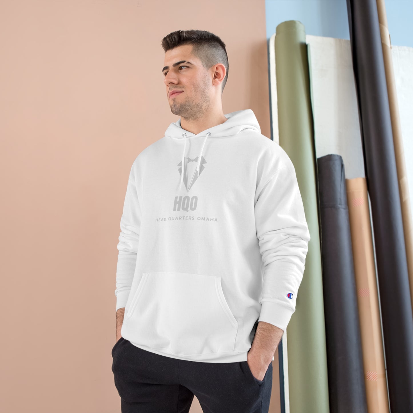 HQO logo: Champion Hoodie