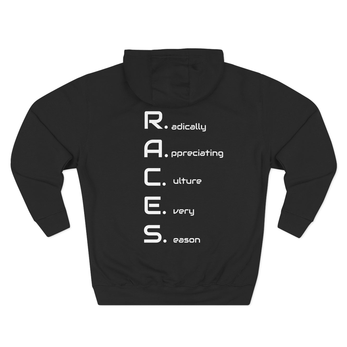 R.A.C.E.S. Podcast Hoodie — 'HQQ The Races Podcast' Fleece Pullover