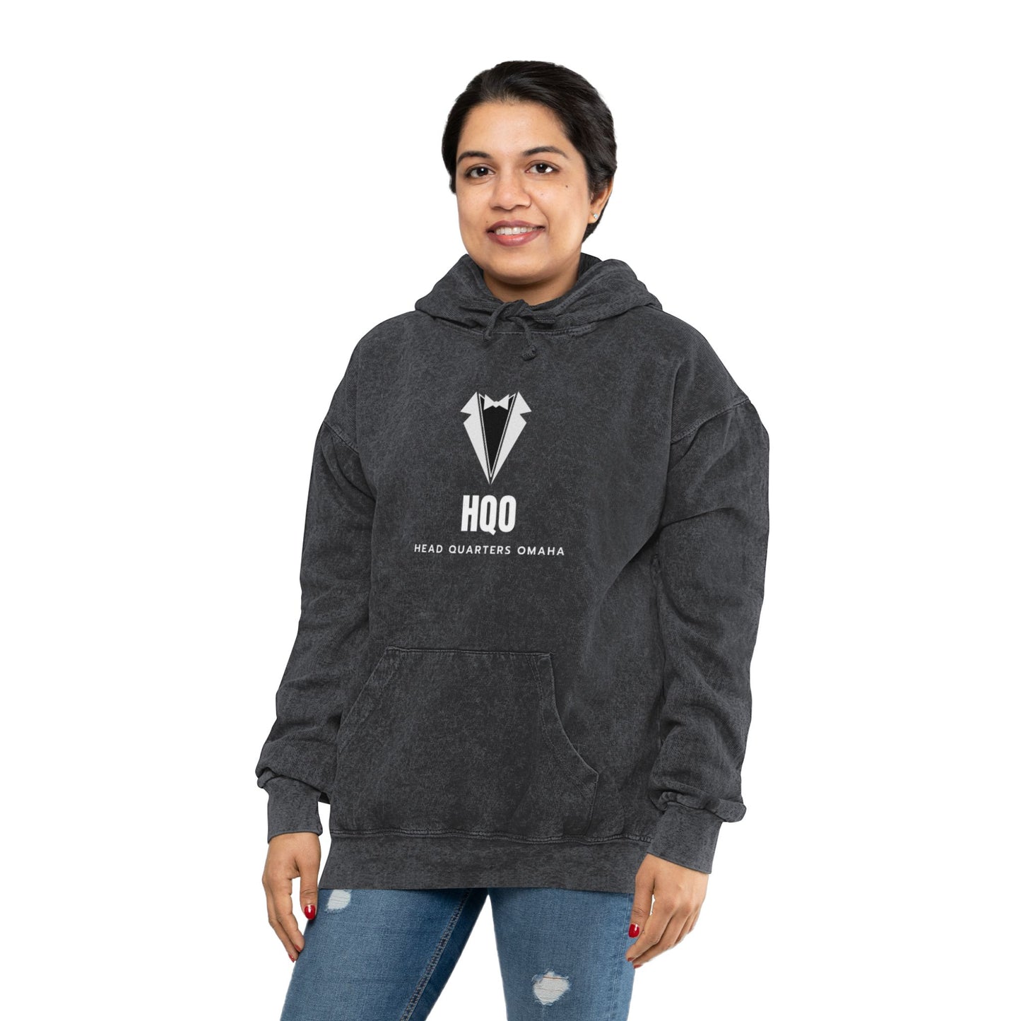 HQO Logo Unisex Mineral Wash Hoodie